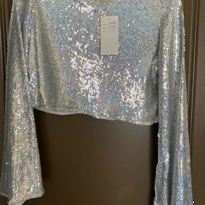 Sequin Crop Top